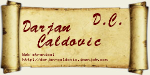 Darjan Ćaldović vizit kartica